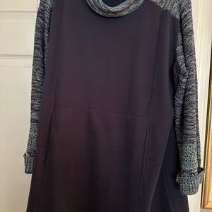 Coldwater Creek oversweater XL navy & turquoise